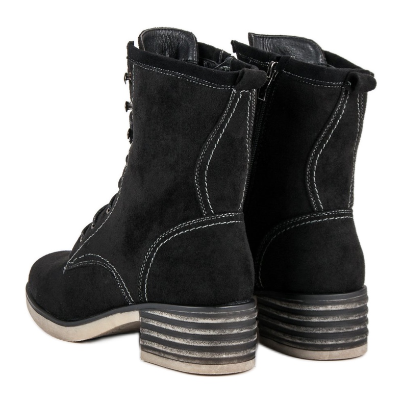 Filippo Pracovníci z černého semiše černá 2