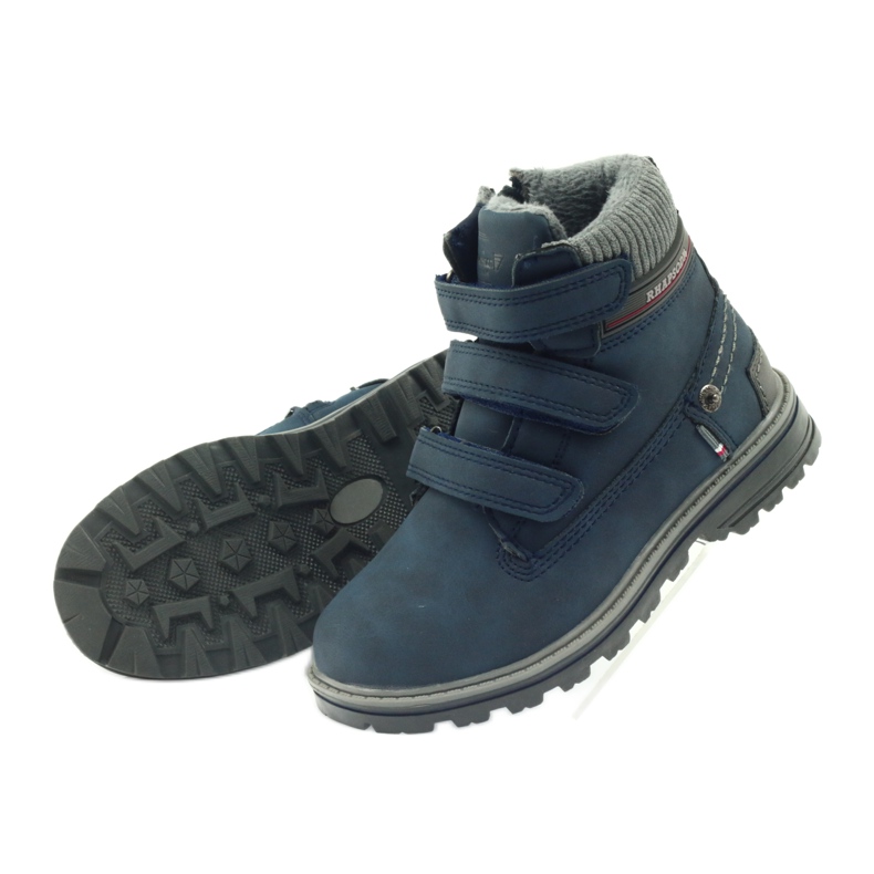 American Club Americké boty bootees zimní boty 708121 šedá námořnická modř 4