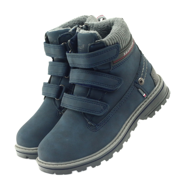 American Club Americké boty bootees zimní boty 708121 šedá námořnická modř 3
