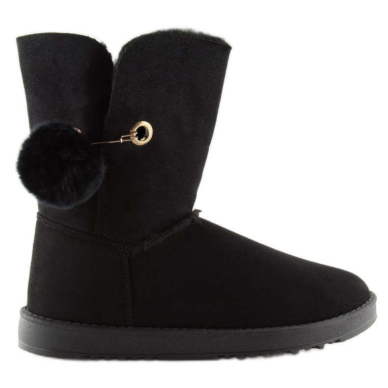 Černá emusy s bambulí SP04P černá 1