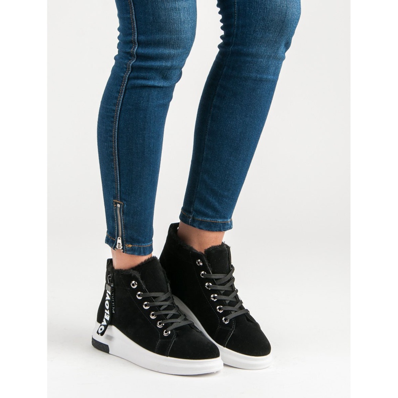 Teplé tenisky černá 1