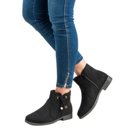 Top Shoes Nízké kotníkové boty se zipem černý 2