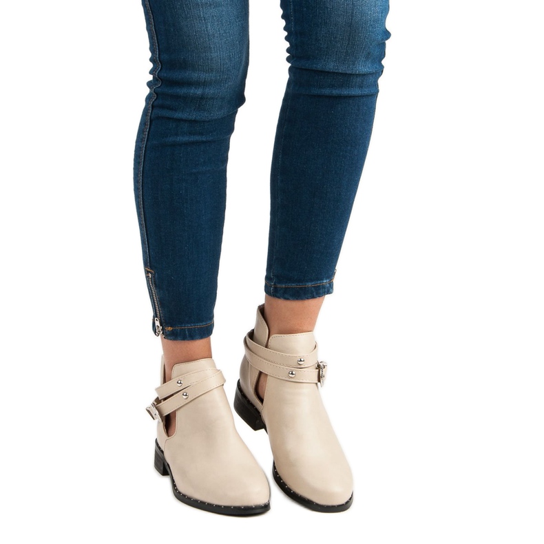 Béžové módní boty béžový 1 Béžové módní boty béžový 1