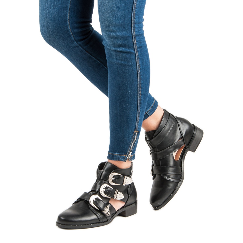 Stylové dámské kozačky černá 1