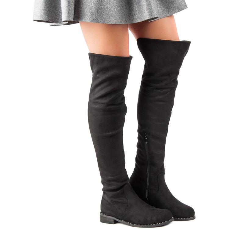 Seastar Ploché stehenní boty černý 1