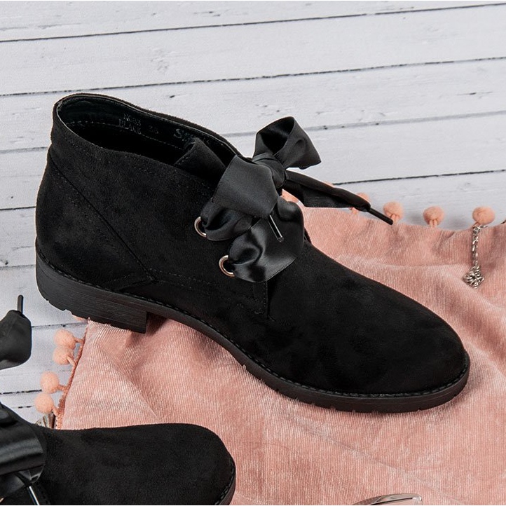 Seastar Semišové šněrovací boty černý 2