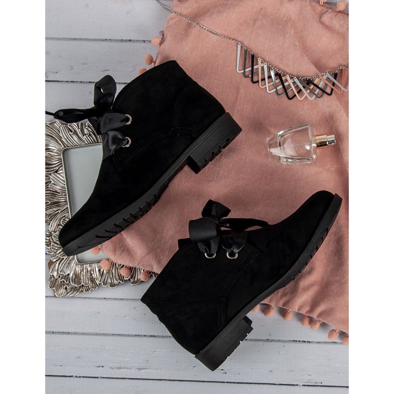 Seastar Semišové šněrovací boty černá 1