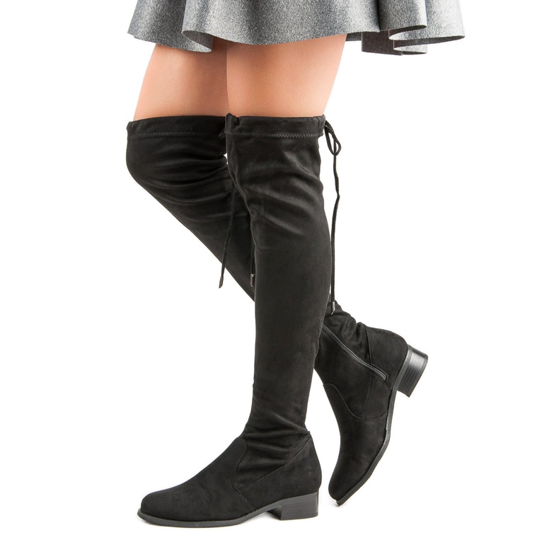 Seastar Stylové stehenní kozačky černá 2