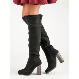 Ch. Creation Stylové kozačky na sloupek černý 1