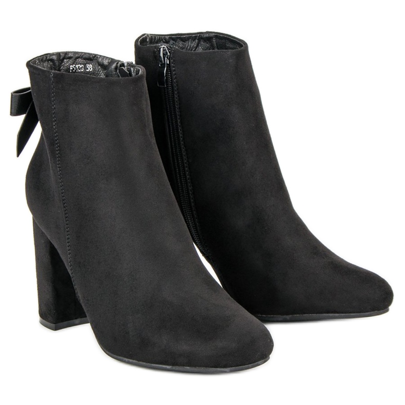 Ideal Shoes Stylové černé boty černý 2