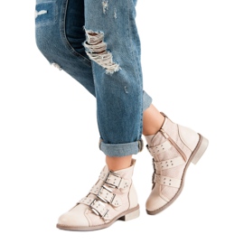 Sweet Shoes Světle růžové kozačky černý růžový 2