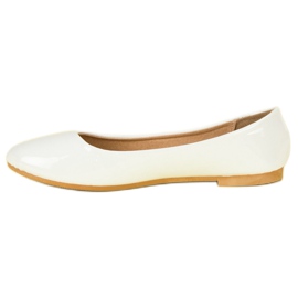 Top Shoes Lakované balerínky bílý 5