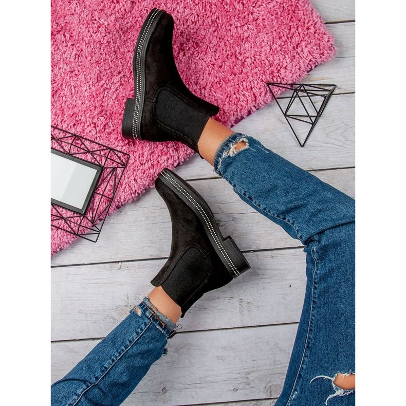 Seastar Dámské černé kozačky černý 2