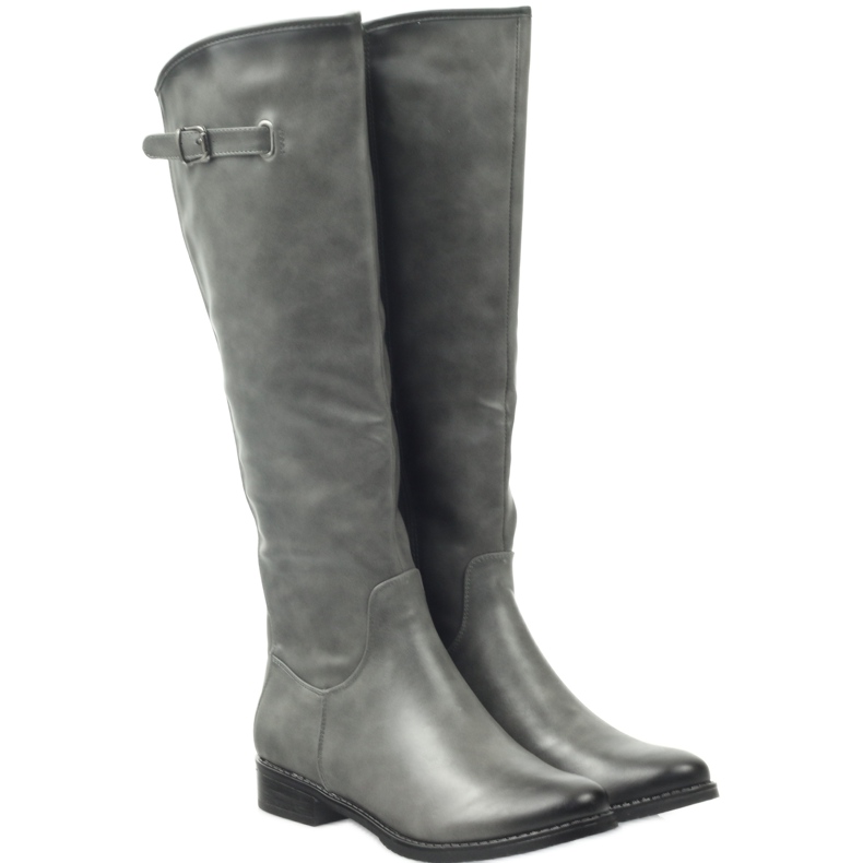 M.Daszyński Důstojníci v botách Daszyński SA131 šedá 3