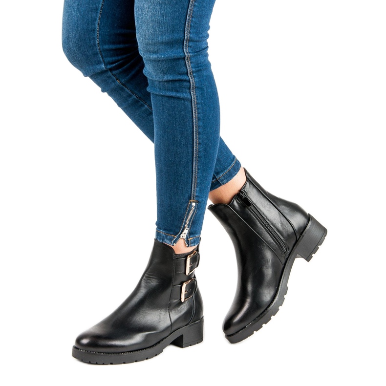 J. Star Klasické teplé boty černá 1