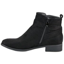 Top Shoes Klasické kotníkové boty na zip černý 1