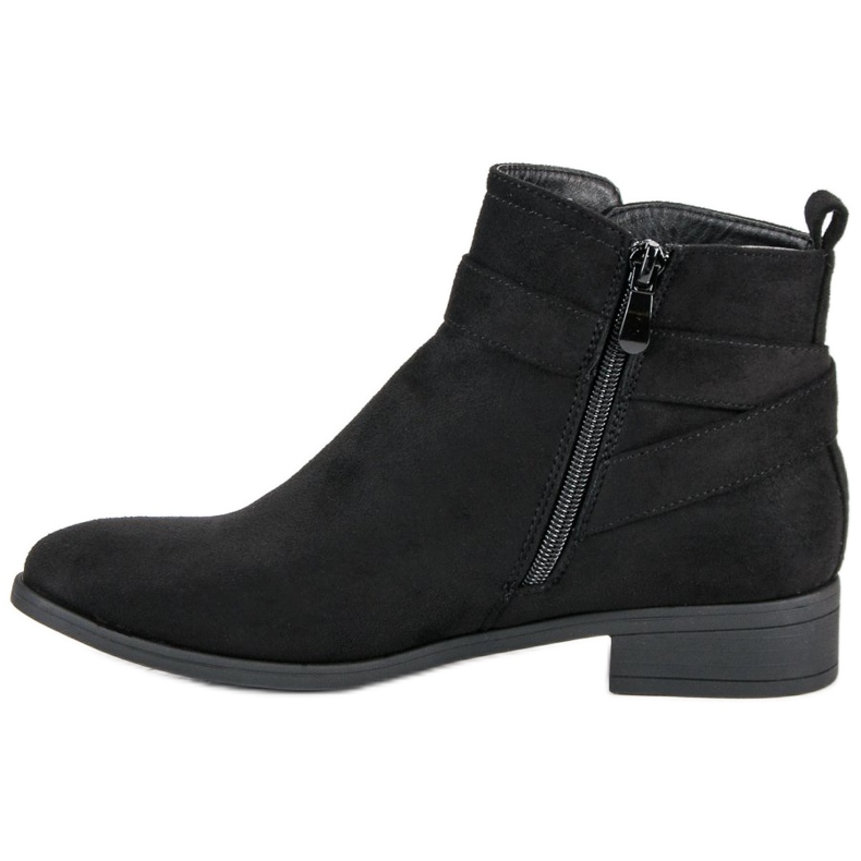 Top Shoes Klasické kotníkové boty na zip černý 1