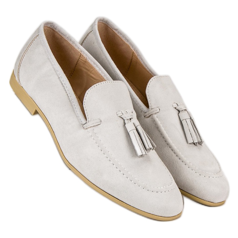 Šedé mokasíny šedá 2