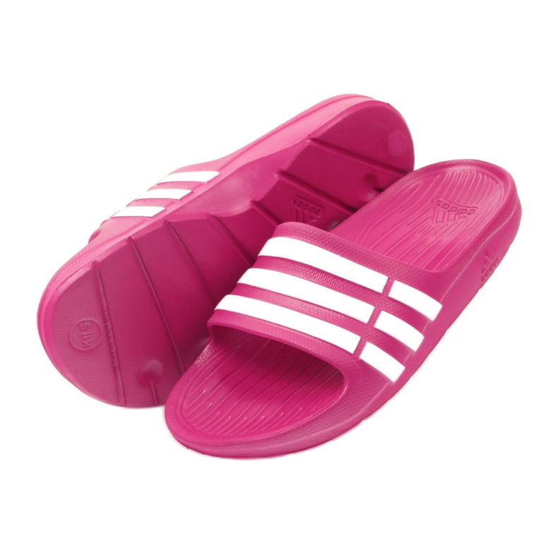 Pantofle Adidas Duramo Slide K Jr G06797 bílý růžový 4 Pantofle Adidas Duramo Slide K Jr G06797 bílý růžový 4