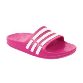 Pantofle Adidas Duramo Slide K Jr G06797 bílý růžový 1 Pantofle Adidas Duramo Slide K Jr G06797 bílý růžový 1