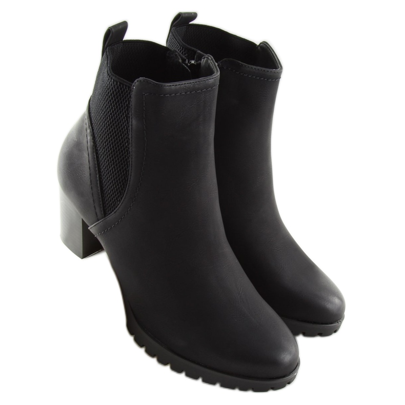 Černé vysoké podpatky 6697 Černá černý 2