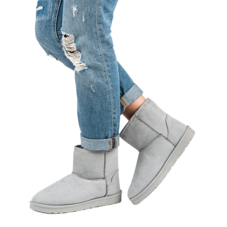 Vices Semišové mukluki svěráky šedá 1