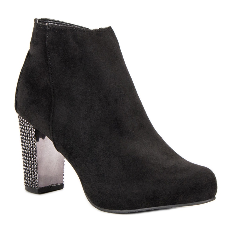 Elegantní kozačky na sloupek černá 2