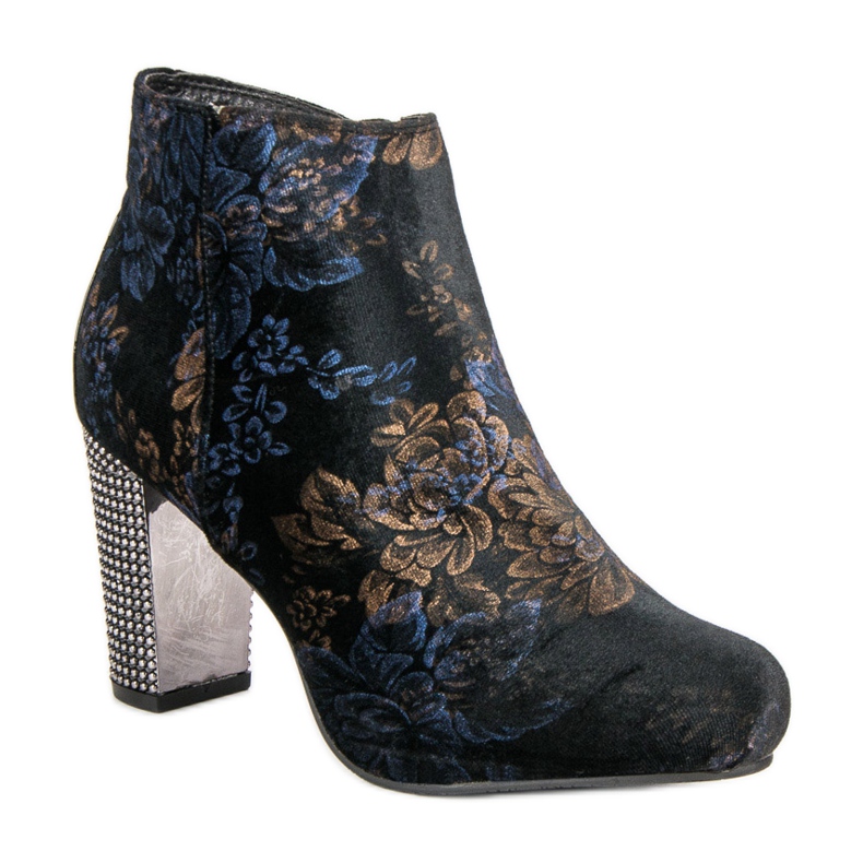 Elegantní kozačky na sloupek vícebarevný 2