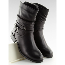 Černé dámské černé boty 8232-3 Black černý 2