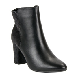 Kylie Černé kozačky na sloupku černý 2