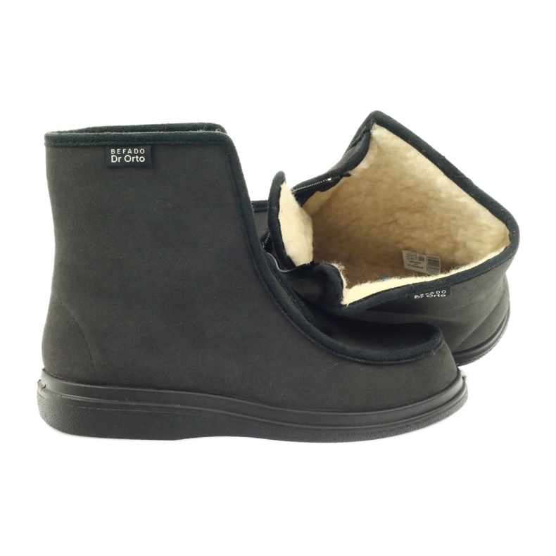 Zdravotní obuv Befado, teplé pantofle Dr.Orto 996M008 šedá 3 Zdravotní obuv Befado, teplé pantofle Dr.Orto 996M008 šedá 3