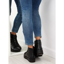 Černé šněrovací boty 6707-1 černé černý 2