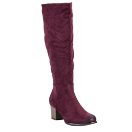 Semišové boty VINCEZA červený 1