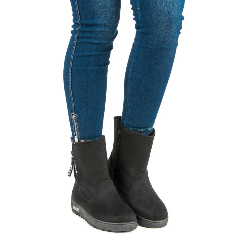 Mckeylor Teplé semišové boty černá 1