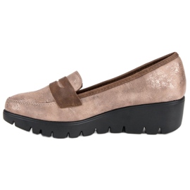 Kylie Klínové mokasíny béžový 1