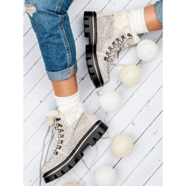 Kylie Stylové kozačky s chráničem hnědý 1