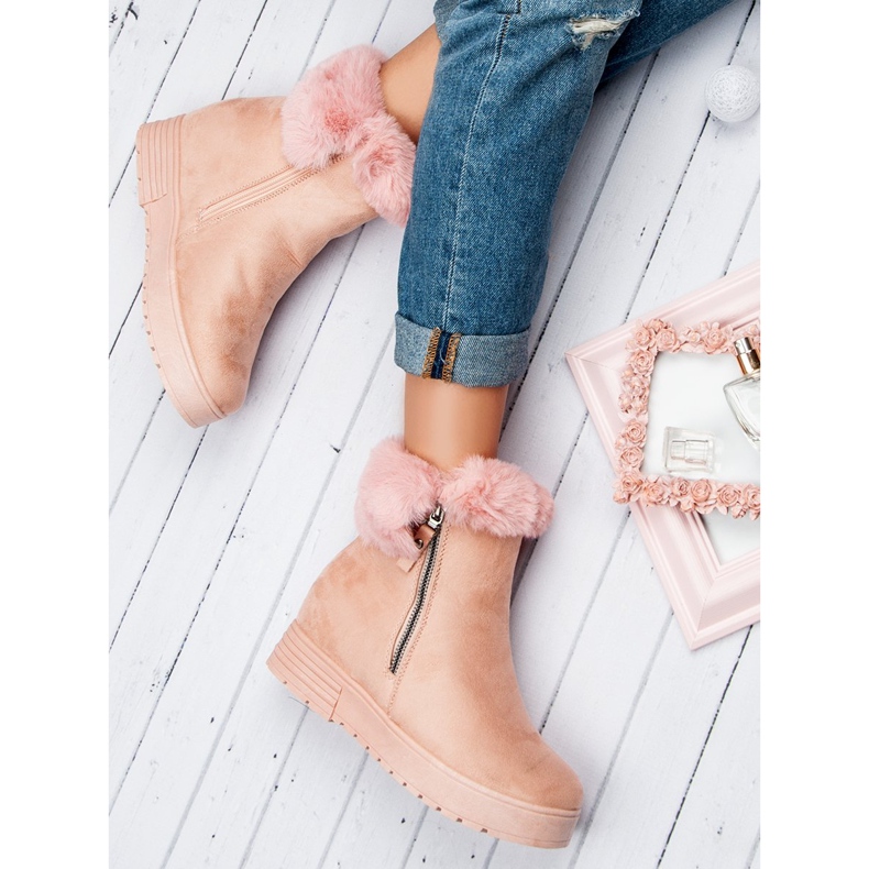 Lucky Shoes Růžové kotníkové boty růžový 1 Lucky Shoes Růžové kotníkové boty růžový 1