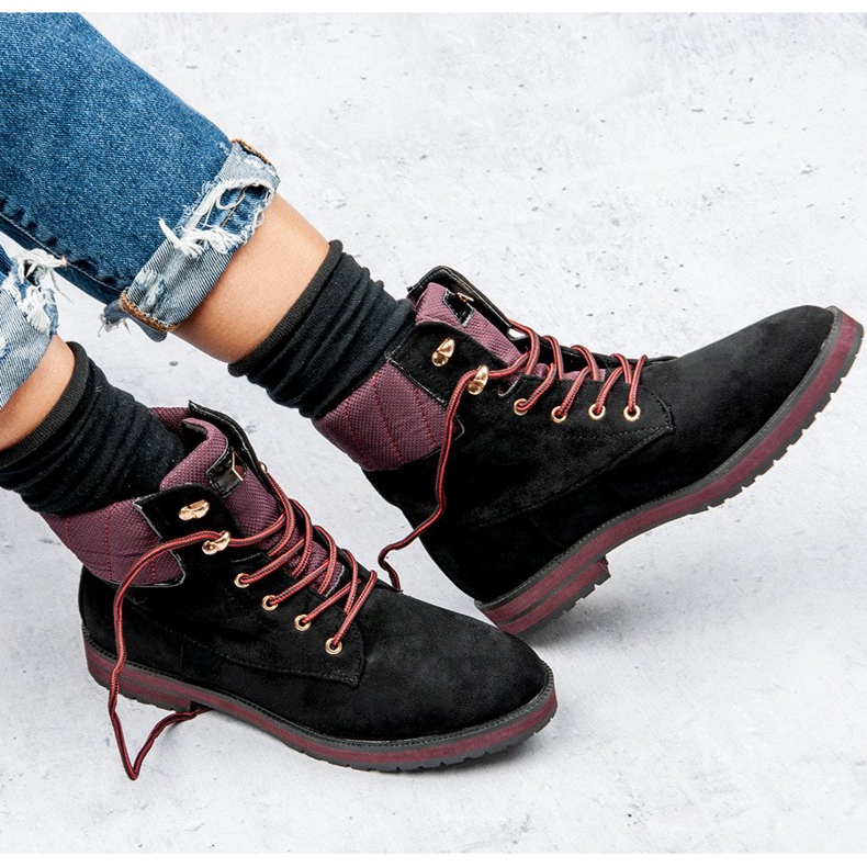 Ideal Shoes Černí lovci černá 1