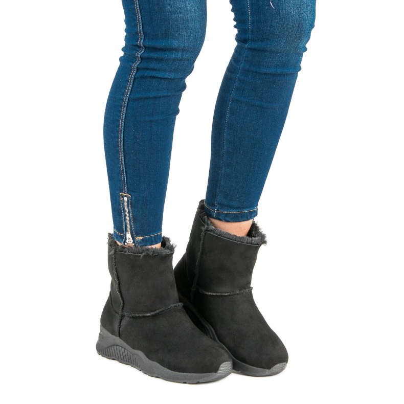 Černé sněhové boty černý 1