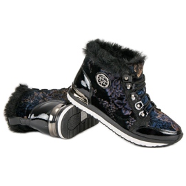 Aclys Módní vázané tenisky černý vícebarevný 2