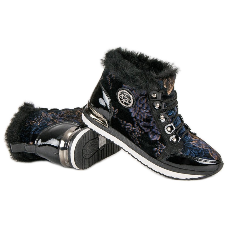 Aclys Módní vázané tenisky černý vícebarevný 2