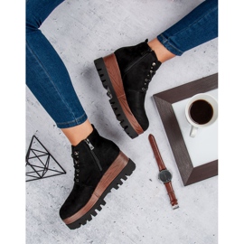 Kylie Semišové klínové boty černý 1