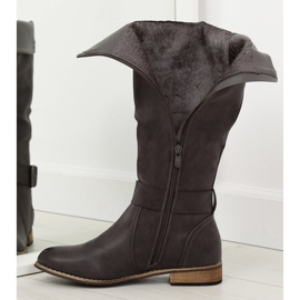 Šedé jezdecké boty pro ženy 439-PG Grey šedá 2