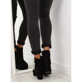 Černé boty na platformě YQ208 černý 1