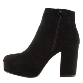 Černé boty na platformě YQ208 černý 2