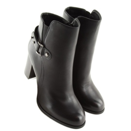 Černé vysoké podpatky 3974 Černá černý 2