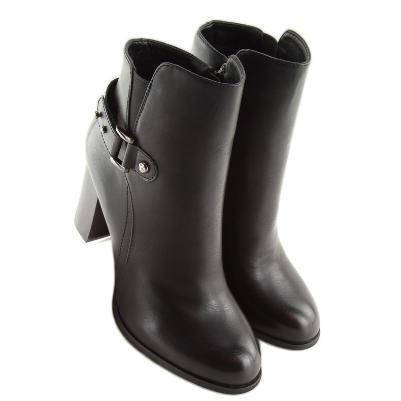 Černé vysoké podpatky 3974 Černá černý 2