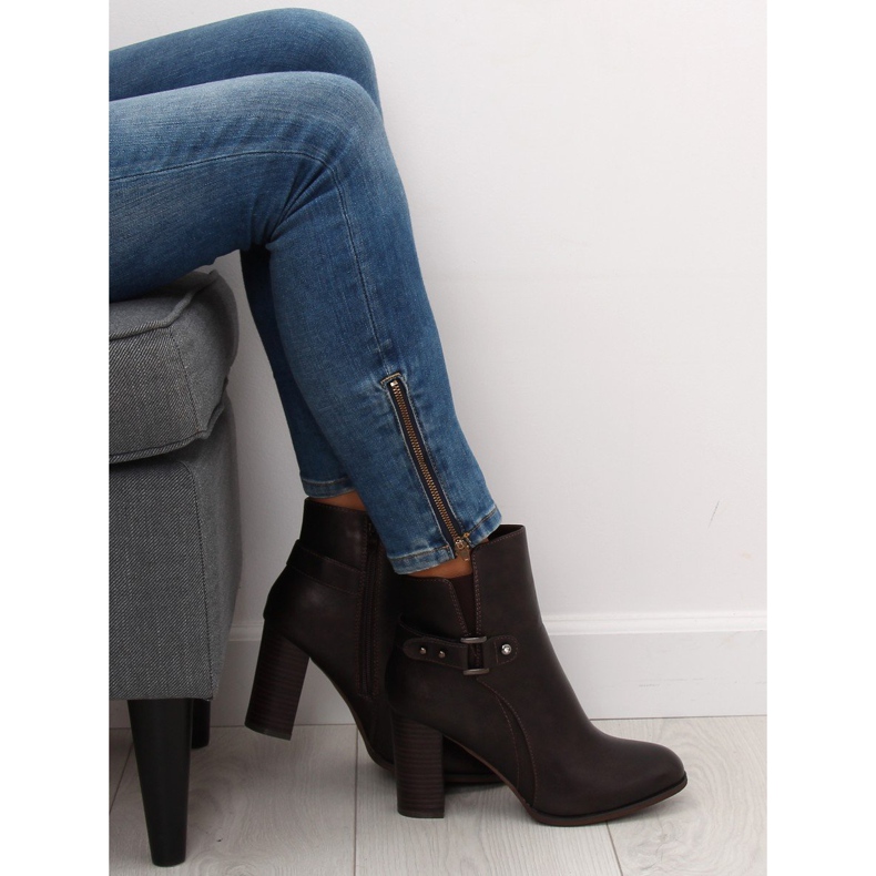 Hnědé vysoké podpatky 3974 Hnědá hnědý 1