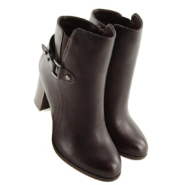 Hnědé vysoké podpatky 3974 Hnědá hnědý 2