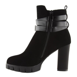 Černé kozačky na vysokém podpatku BH114-KB Black černá 2 Černé kozačky na vysokém podpatku BH114-KB Black černá 2